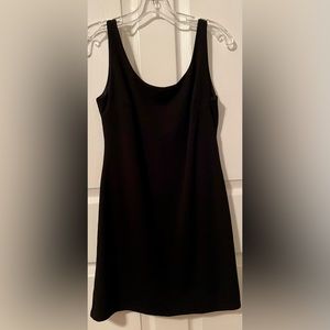 Black tank dress with cut-out back